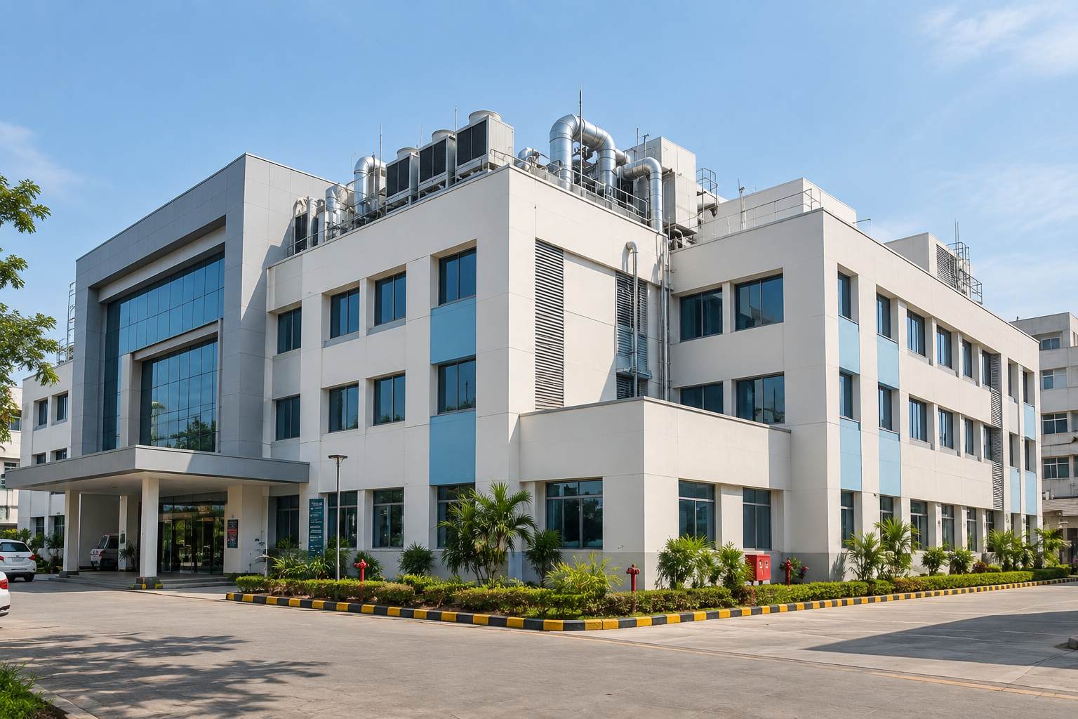 Ducted air conditioning for a hospital facility